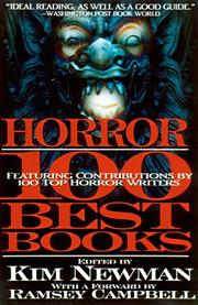 Cover of: Horror: The 100 Best Books