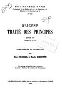 Cover of: Traité des principes by Origen comm