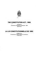 Cover of: The Constitution Act, 1982, amended by Constitution Amendment Proclamation, 1983 (S1/84-102) = by Canada