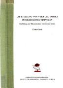 Cover of: Stellung von Verb und Objekt in Niger-Kongo-Sprachen: ein Beitrag zur Rekonstruktion historischer Syntax