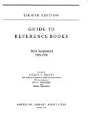Cover of: Guide to reference books by Eugene P. Sheehy