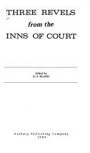 Three Revels from the Inns of Court by D. Bland