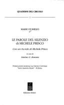 Cover of: parole del silenzio di Michele Prisco