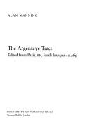 Cover of: The Argentaye tract by Alan Manning