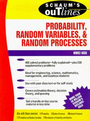 Cover of: Schaum's outline of theory and problems of probability, random variables, and random processes