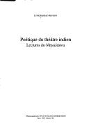 Cover of: Poétique du théâtre indien by Lyne Bansat-Boudon
