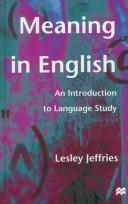 Cover of: Meaning in English: an introduction to language study