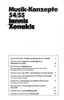 Cover of: Iannis Xenakis.