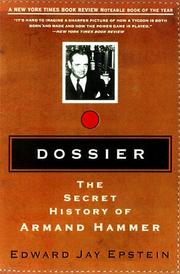 Cover of: Dossier by Edward Jay Epstein