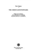 Cover of: choice questionnaire | Peter Neijens