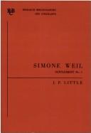 Cover of: Simone Weil by J.P. Little