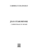 Cover of: Jean Starobinski: l'apprentissage du regard