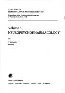 Cover of: Neuropsychopharmacology: proceedings of the 7th International Congress of Pharmacology, Paris, 1978