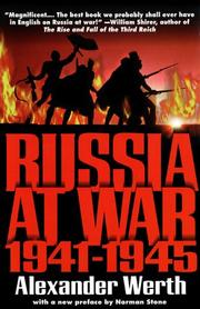 Cover of: Russia at War | Alexander Werth