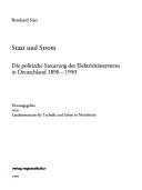 Cover of: Staat und Strom: die politische Steuerung des Elektrizitätssystems in Deutschland 1890-1950