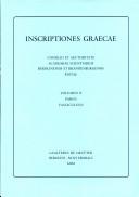 Cover of: Inscriptiones graecae by F. Papazoglu