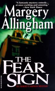 Cover of: The Fear Sign by Margery Allingham