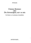 Cover of: Clemens Brentano by Rolf Spinnler