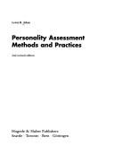 Cover of: Personality assessment: methods and practices