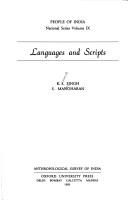 Cover of: Languages and Scripts (People of India National Series)