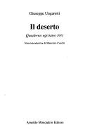 Cover of: Il deserto: quaderno egiziano 1931