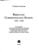 Cover of: Briefe und Correspondance secrète, 1767-1769