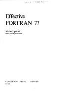 Cover of: Effective FORTRAN 77 by Michael Metcalf
