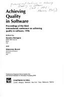 Cover of: Achieving quality in software: proceedings of the Third International Conference on Achieving Quality in Software, 1996