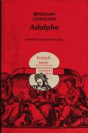 Cover of: Adolphe by Benjamin Constant, Gustave Rudler