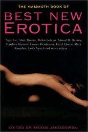 Cover of: The Mammoth Book of Best New Erotica, Volume 1 (Mammoth Books)