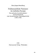 Cover of: Frühneuzeitliche Nationen im östlichen Europa by Hans-Jürgen Bömelburg