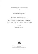 Rime spirituali by Lorenzo de' Medici