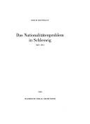 Das Nationalitätenproblem in Schleswig by Hoffmann, Erich Dr. phil.
