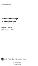 Cover of: Interrelated Concepts in Policy Research. 76P#(Sage Professional Papers in American Politics, No 04-036) by Steven A. Shull