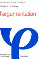 Cover of: L' argumentation