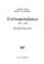 Cover of: Correspondance, 1917-1949