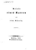 Cover of: Briefe eines Narren an eine Närrin: Karl Gutzkow. --