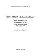 Cover of: "Por amor de las letras" by a cura di Susanna Regazzoni.