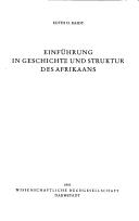 Cover of: Einführung in Geschichte und Struktur des Afrikaans