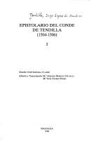Cover of: Epistolario del Conde de Tendilla (1504-1506)