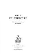 Cover of: Bible et littérature