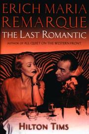Cover of: Erich Maria Remarque: the last romantic