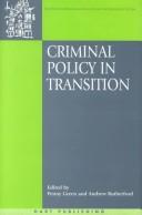Cover of: Criminal Policy in Transition (Onati International Series in Law and Society)