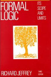Cover of: Formal logic by Richard C. Jeffrey