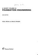 Cover of: A Short Course on Foundation Engineering | Bruce Menzies