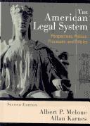 Cover of: American legal system | Albert P. Melone