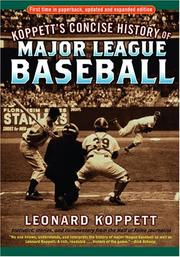 Cover of: Koppett's Concise History of Major League Baseball by Leonard Koppett
