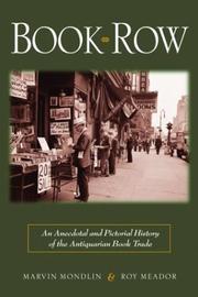 Cover of: Book Row by Marvin Mondlin