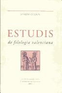 Cover of: Estudis de filologia valenciana by Joseph Gulsoy