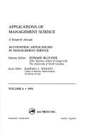 Cover of: Applications of Management Science: Accounting Applications in Management Service : 1991 (Applications of Management Science)